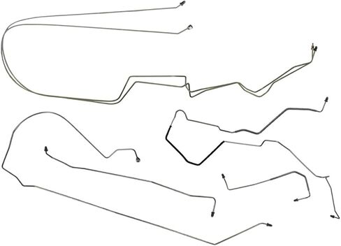 Inline Tube Compatible with 2000-05 Chevrolet Impala Four-Wheel Disc w/o ABS Complete Brake Line Kit 6pc, OE Steel in Saudi Arabia
