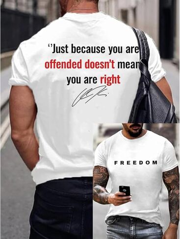 Mens Commemorative 1993 2025 Print T Shirt Freedom Round Neck T-Shirt Letter Tees in Saudi Arabia