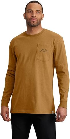 Carhartt Men's Loose Fit Heavyweight Long-Sleeve Pocket Longhorn Graphic T-Shirt in Saudi Arabia
