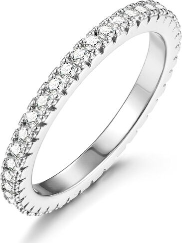 Jstyle Wedding Bands for Women 14K Gold Plated Eternity Band Rings Stackable Cubic Zirconia Ring 2.5MM Engagement Band Ring for Women Dainty Rings No Tarnish Size 5-9 in Saudi Arabia