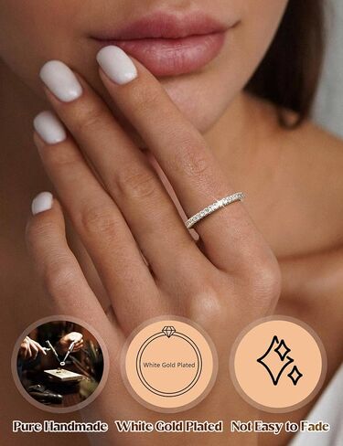 Jstyle Wedding Bands for Women 14K Gold Plated Eternity Band Rings Stackable Cubic Zirconia Ring 2.5MM Engagement Band Ring for Women Dainty Rings No Tarnish Size 5-9 in Saudi Arabia