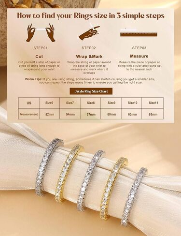 Jstyle Wedding Bands for Women 14K Gold Plated Eternity Band Rings Stackable Cubic Zirconia Ring 2.5MM Engagement Band Ring for Women Dainty Rings No Tarnish Size 5-9 in Saudi Arabia