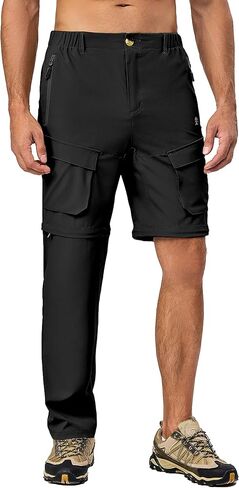 Little Donkey Andy Men's Zip Off Convertible Quick Dry Cargo Pants Stretch Lightweight Hiking Travel Camping Laurel Oak M in Saudi Arabia