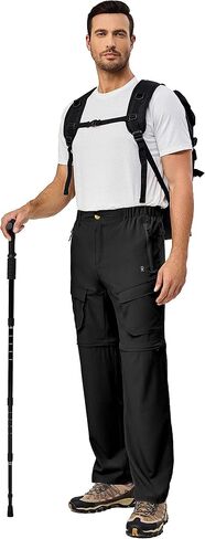 Little Donkey Andy Men's Zip Off Convertible Quick Dry Cargo Pants Stretch Lightweight Hiking Travel Camping Laurel Oak M in Saudi Arabia