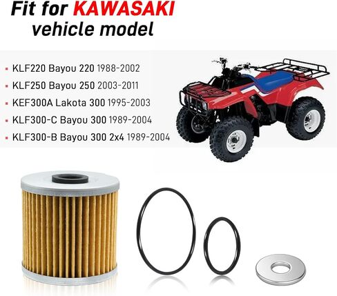 Oil Filter Replacement Kit for KAWASAKI ATV Bayou 300/220/250 KLF220 KLF250 KLF300C KLF300B & Lakota 300 KEF300A OEM#16099-004 in Saudi Arabia