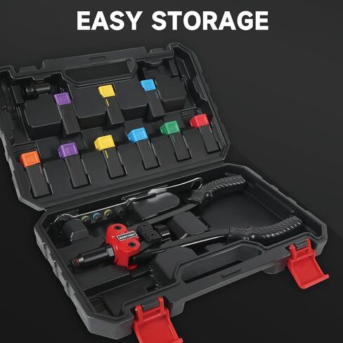 Eastvolt Rivet Nut Tool Kit, 3 in 1 Hand Rivet Gun, 14-Inch Rivnut Tool with 6 Metric Mandrels M3 M4 M5 M6 M8 M10, Rivet Bolt Tool with 3 Metric Bolt Mandrels and Rugged Carrying Case in Saudi Arabia