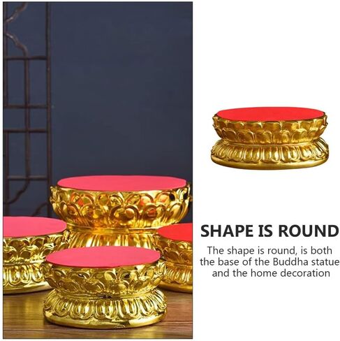 Ceramic Statue Base Elevated Lotus Stand for Avalokitesvara Display Temple Sculpture Pedestal for Home and Shrine Use Design in Saudi Arabia