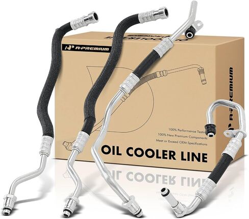A-Premium Inlet & Outlet Automatic Transmission Oil Cooler Line Hose Assembly Compatible with Ford Escape 2013-2015, Escape 2016-2019 2.5L, Escape 2019 2.0L in Saudi Arabia