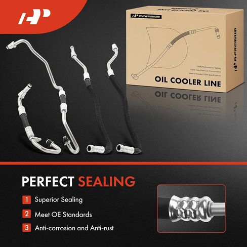 A-Premium Inlet & Outlet Automatic Transmission Oil Cooler Line Hose Assembly Compatible with Ford Escape 2013-2015, Escape 2016-2019 2.5L, Escape 2019 2.0L in Saudi Arabia