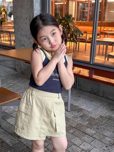 Flofallzique Girls Skirt with Built -in Shorts and Pocket Kid Cargo Skorts in Saudi Arabia