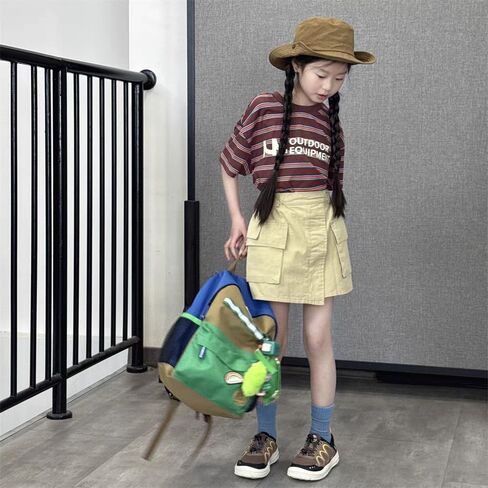 Flofallzique Girls Skirt with Built -in Shorts and Pocket Kid Cargo Skorts in Saudi Arabia
