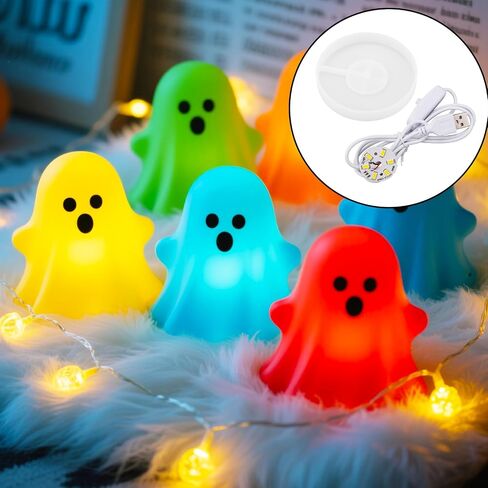 7pcs عرض قاعدة مع مصابيح LED ، مصباح مستديرة قوالب السيليكون مصباح DIY Craft الزفاف الجدول الزفاف الزواج الداخلي الفناء في الهواء الطلق استخدام (3.35 بوصة القطر) in Saudi Arabia