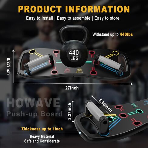 HOTWAVE Portable Workout Equipment with 20 Gym Accessories.Push Up Board &Plank,Resistance Band with Ab Roller Wheel,Exercise at Home For Men and Women in Kuwait
