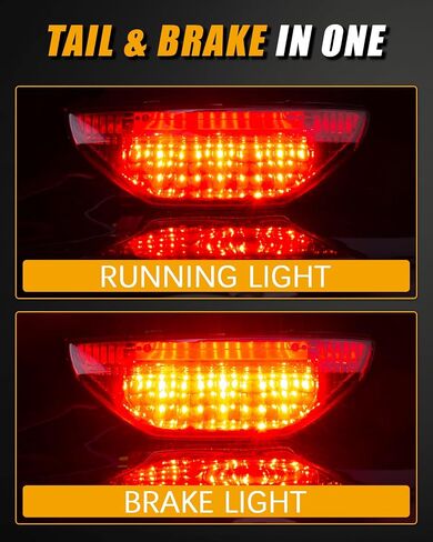 LED Tail Light Brake Taillight Lamp Compatible with Honda TRX250EX/X/Recon TRX300EX/X TRX400EX/X TRX500 Foreman/Rubicon TRX520 TRX420 Rancher TRX700XX TRX250X Pioneer 500 Big Red MUV700 (Red) in Saudi Arabia