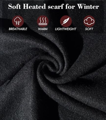 Rechargeable Heated Scarf for Women Men with 5000mAh Power Bank, 13-Hour Heating and 3 Temperature for Gifts in Saudi Arabia