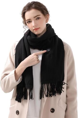 Rechargeable Heated Scarf for Women Men with 5000mAh Power Bank, 13-Hour Heating and 3 Temperature for Gifts in Saudi Arabia