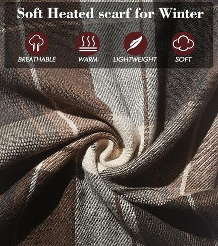 Rechargeable Heated Scarf for Women Men with 5000mAh Power Bank, 13-Hour Heating and 3 Temperature for Gifts in Saudi Arabia