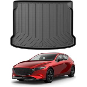 Mixsuper Custom Fit Cargo Liner for 2019-2023 Mazda 3 Hatchback Trunk Liner All Weather Rear Cargo Trunk Mat (Does Not Fit Sedan Models) Black in Saudi Arabia