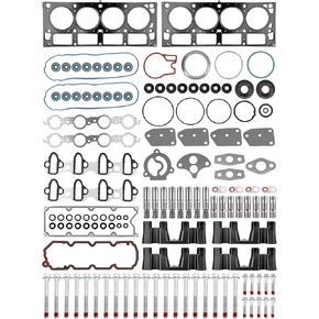 5.3 AFM DOD Lifters Respons Kit مع HS26191PT HEAD GASKETS & ES72220 HEAD BOLTS TET متوافقة مع 2007-2013 CHEVROLET CHEVY GMC BUICK ISUZU SAAB 5.3L استبدال AFM10448 12680871 12698945 12595365 in Kuwait