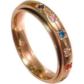 Rainbow Spinner Ring, Gemstone Spinner Ring in Kuwait