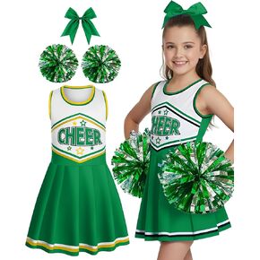 Jenpen Girls Cheerleader Assume Affe Gresfit Gress Heaft مع بوم بومس القوس للأطفال in Kuwait