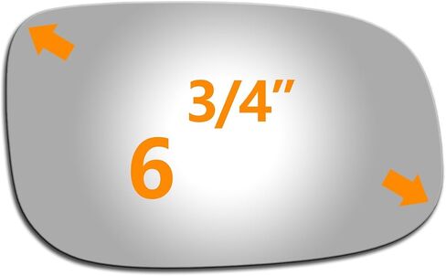 WLLW Mirror Glass for fit for Volvo 2008-2013 C30 C70 2007-2009 S60 2007-2011 S40 S80 V50 2007-2010 V70 Driver Side Only Left Flat Replacement Glass with Adhesive in Saudi Arabia