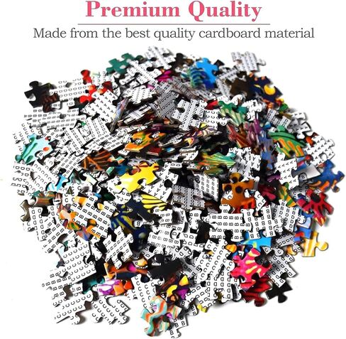 HUADADA Jigsaw Puzzles for Adults 1000 Piece Jigsaw Puzzles for Adults Challenging Game Puzzles with Letters on Back （Flowers and Birds） in Kuwait