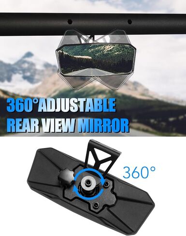 مرآة الرؤية الخلفية والمرايا الجانبية لـ 2021-2024 Can Am Commander، 2018-2024 Can Am Maverick Trail Sport 800 1000R، A & UTV PRO محدبة مرايا الرؤية الخلفية SXS، استبدل OEM # 715003638، 715003639 in Kuwait
