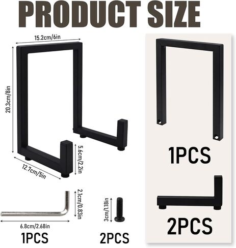 حامل سجل الفينيل ، صورة معدنية سوداء تقف للعرض ، رف تخزين سجل النمط الرجعية للصور الزخرفية الحامل ، الطبق ، فن الطاولة ، الكتب (1 PCS) in Kuwait