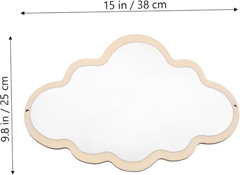 Gatuida Nordic Girl Safety Mirror Cloud Shaped Decorative Wall Mirror for Room Shatterproof Design for Boy Girl's Dressing and Play Area in Saudi Arabia