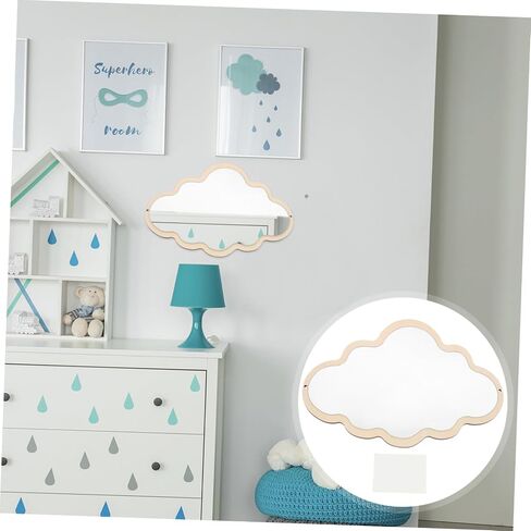 Gatuida Nordic Girl Safety Mirror Cloud Shaped Decorative Wall Mirror for Room Shatterproof Design for Boy Girl's Dressing and Play Area in Saudi Arabia