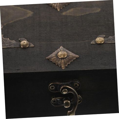 Cabilock Vintage Wood Jewelry Box Retro Storage Storage Storage Strage Sturdy Sndries منظم لتفكيك المكتب للتغليف وتصوير الدعائم in Saudi Arabia