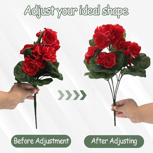 6 حزم 14 "الأشعة فوق البنفسجية مقاوم للأشعة فوق البنفسجية الصراعي ال geranium زهور ، نباتات فو ، مزراعين في الهواء الطلق ، الشرفة ، الباب الأمامي ، حديقة ونافيل ديكور in Saudi Arabia
