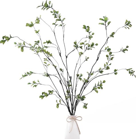SGGVECSY 47.2 '' 4PCS فروع FICUS الاصطناعية السيقان الخضراء الاصطناعية تنبع Faux Ficus Twig Plants Fake Leaf Leaf Green Green Eucalyptus فروع لمكتب مزهرية الزفاف. in Saudi Arabia