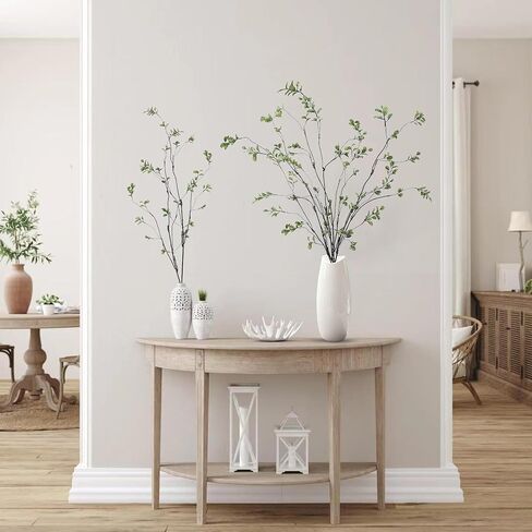SGGVECSY 47.2 '' 4PCS فروع FICUS الاصطناعية السيقان الخضراء الاصطناعية تنبع Faux Ficus Twig Plants Fake Leaf Leaf Green Green Eucalyptus فروع لمكتب مزهرية الزفاف. in Saudi Arabia