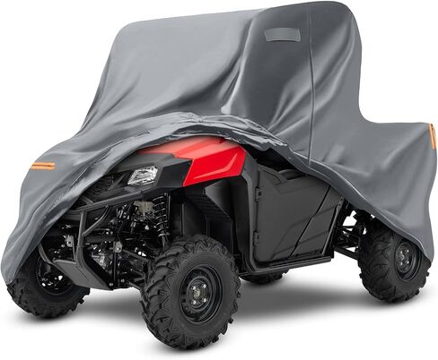 Waterproof UTV Cover Compatible with Kawasaki Mule, 6 Layers All Weather Cover with Air Vents, Door Zipper and Windproof Buckles and Bands for Rain Snow Dust Protection in Saudi Arabia