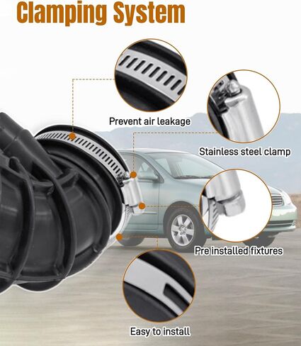 178810D120 Engine Air Intake Hose Fits For 2008 Toyota Corolla Sport Sedan、2005-2008 Toyota Corolla Ce Sedan、Le Sedan、S Sedan And 2005-2008 Toyota Matrix Base Wagon,Replaces 178810D120 696-711 in Saudi Arabia