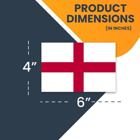 Magnet Me Up England St. George's Flag Car Magnet Decal, 4x6 Inches, Heavy Duty Automotive Magnet for Car, Truck SUV in Saudi Arabia