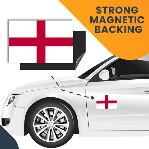 Magnet Me Up England St. George's Flag Car Magnet Decal, 4x6 Inches, Heavy Duty Automotive Magnet for Car, Truck SUV in Saudi Arabia