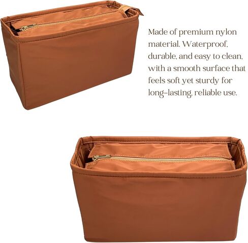 Organizer for Bogg Bag Original/Baby/Bitty, Waterproof Nylon Insert with Top Zipper Cover (Small, LightMint) in Kuwait