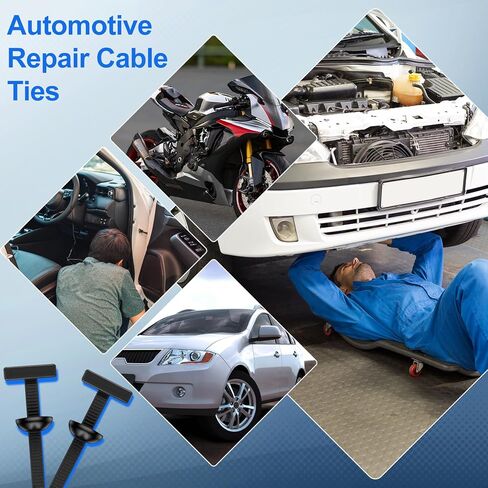 100pcs PA6 نايلون كابل مقاطع Zip Zip Tie Buckle kit - مقاطع موفرة للسيارة Fender Fender Clips Clips Automotive Clips لإصلاح أجزاء السيارات والملحقات in Kuwait
