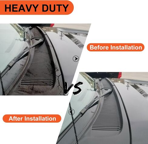 Ecotric Wiper Cowl Vent Grille Cover Cover Cover Attible مع 2011-2016 F250 F350 F450 F550 Black Clor in Saudi Arabia