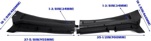 Ecotric Wiper Cowl Vent Grille Cover Cover Cover Attible مع 2011-2016 F250 F350 F450 F550 Black Clor in Saudi Arabia