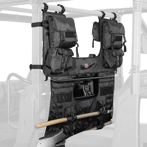 حقيبة تخزين Kemimoto UTV متوافقة مع Polaris Ranger XP 1000 Crew/Can-AM Defender Max/CFMoto Uforce 1000 XL ، 1680D Oxford Canvas STORAGE STORAGE STORAGINGE REAT FOR HUNTING ، أدوات المزرعة (8 جيوب) in Saudi Arabia