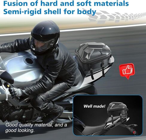 حقيبة ذيل دراجة نارية Sunpie 15L-20L قابلة للتوسيع للدراجات النارية على ظهر حقيبة خوذة ABS HARD SHELL HARD PORTORGERAIN in Kuwait