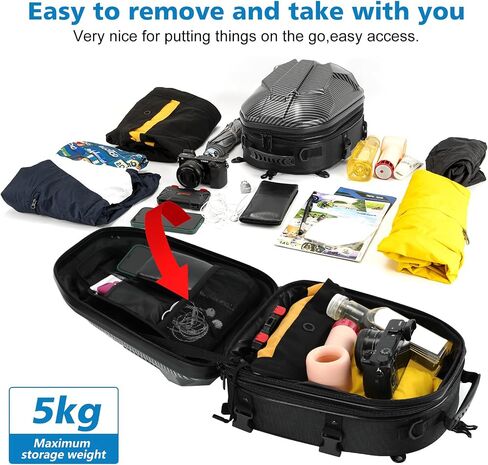 حقيبة ذيل دراجة نارية Sunpie 15L-20L قابلة للتوسيع للدراجات النارية على ظهر حقيبة خوذة ABS HARD SHELL HARD PORTORGERAIN in Kuwait