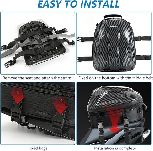 حقيبة ذيل دراجة نارية Sunpie 15L-20L قابلة للتوسيع للدراجات النارية على ظهر حقيبة خوذة ABS HARD SHELL HARD PORTORGERAIN in Kuwait
