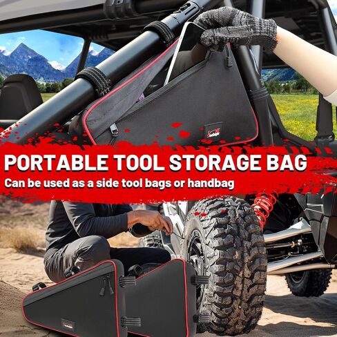 StarknightMT RZR XP 1000 Storage Bags Triangle Side Tool Bags Compatible with 2025 2024 Polaris RZR XP 1000/4 1000 Rear Anti-Roll Frame Mount Corner Bags 2Pcs Organizer for Side by Side Accessories in Saudi Arabia