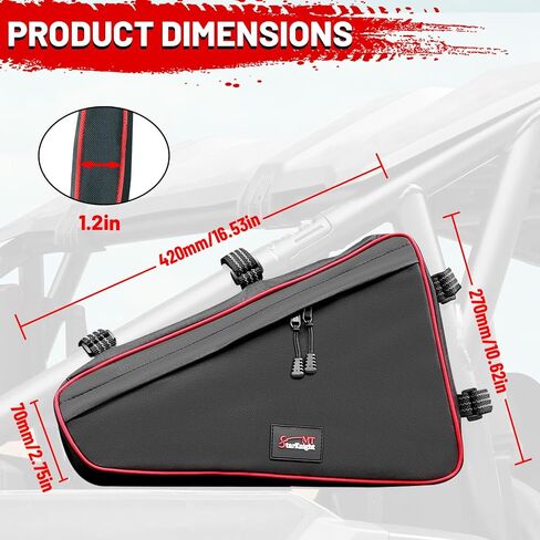 StarknightMT RZR XP 1000 Storage Bags Triangle Side Tool Bags Compatible with 2025 2024 Polaris RZR XP 1000/4 1000 Rear Anti-Roll Frame Mount Corner Bags 2Pcs Organizer for Side by Side Accessories in Saudi Arabia