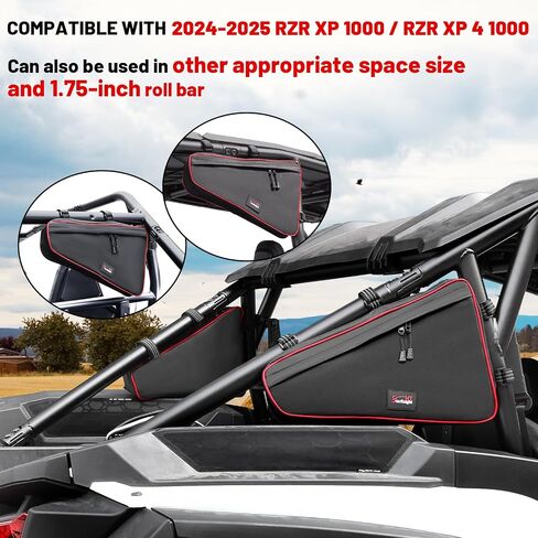 StarknightMT RZR XP 1000 Storage Bags Triangle Side Tool Bags Compatible with 2025 2024 Polaris RZR XP 1000/4 1000 Rear Anti-Roll Frame Mount Corner Bags 2Pcs Organizer for Side by Side Accessories in Saudi Arabia